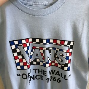 Vans of the wall blue shirt